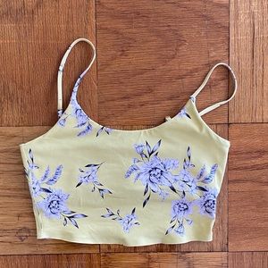 Spiritual Gangster floral crop tank